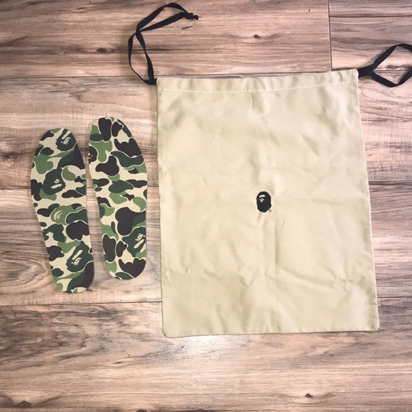 Bape Other Bape Beige Dust Bag With 2 Camo Insoles Poshmark